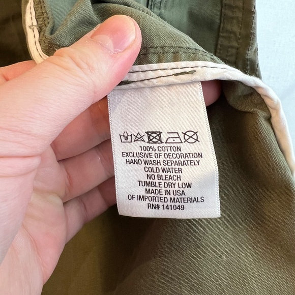 FreeCity - RARE & Vintage Safety Pin Texas Tokyo Moon Printed Army Kimono Size M - Picture 10 of 16